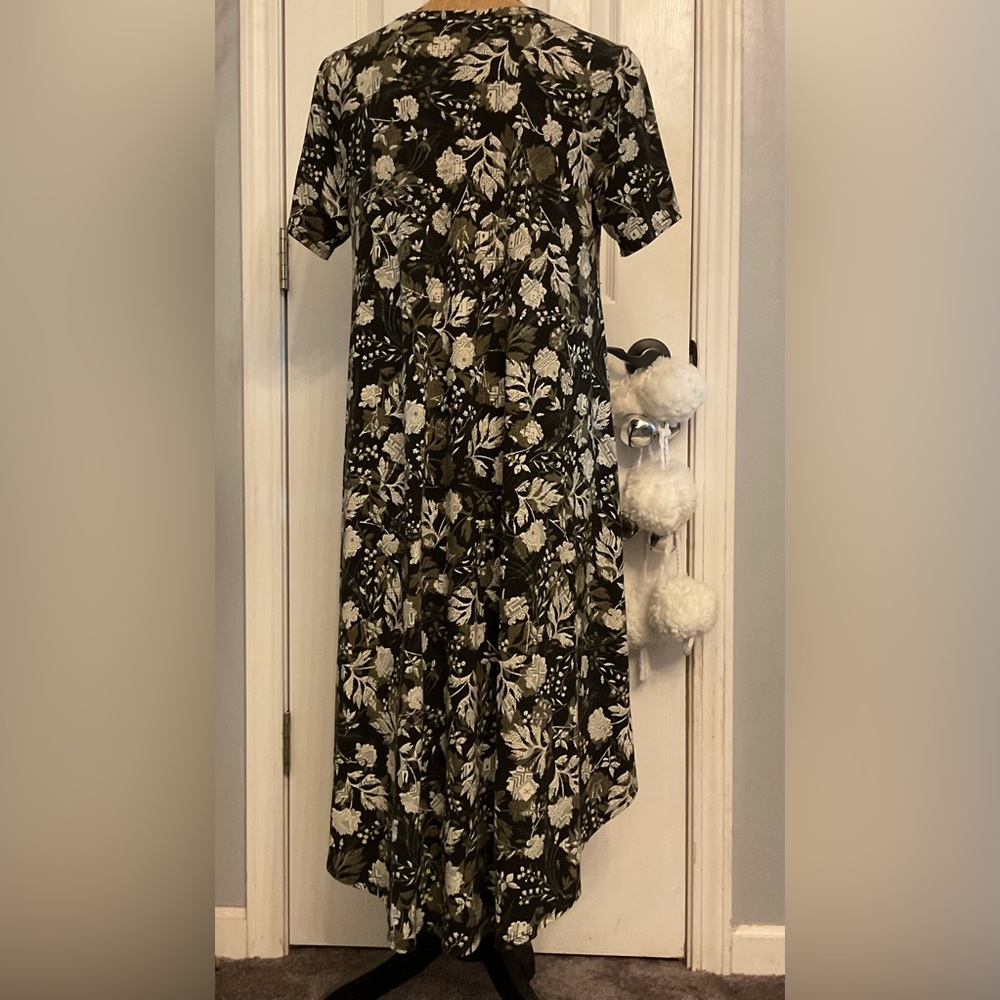 LuLaRoe Floral and Leaf Carly Dress - Picture 2 of 4